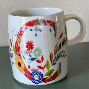 Anthropologie Starla Halfmann Artist. Ceramic coffee mug.  Initial ‘C’